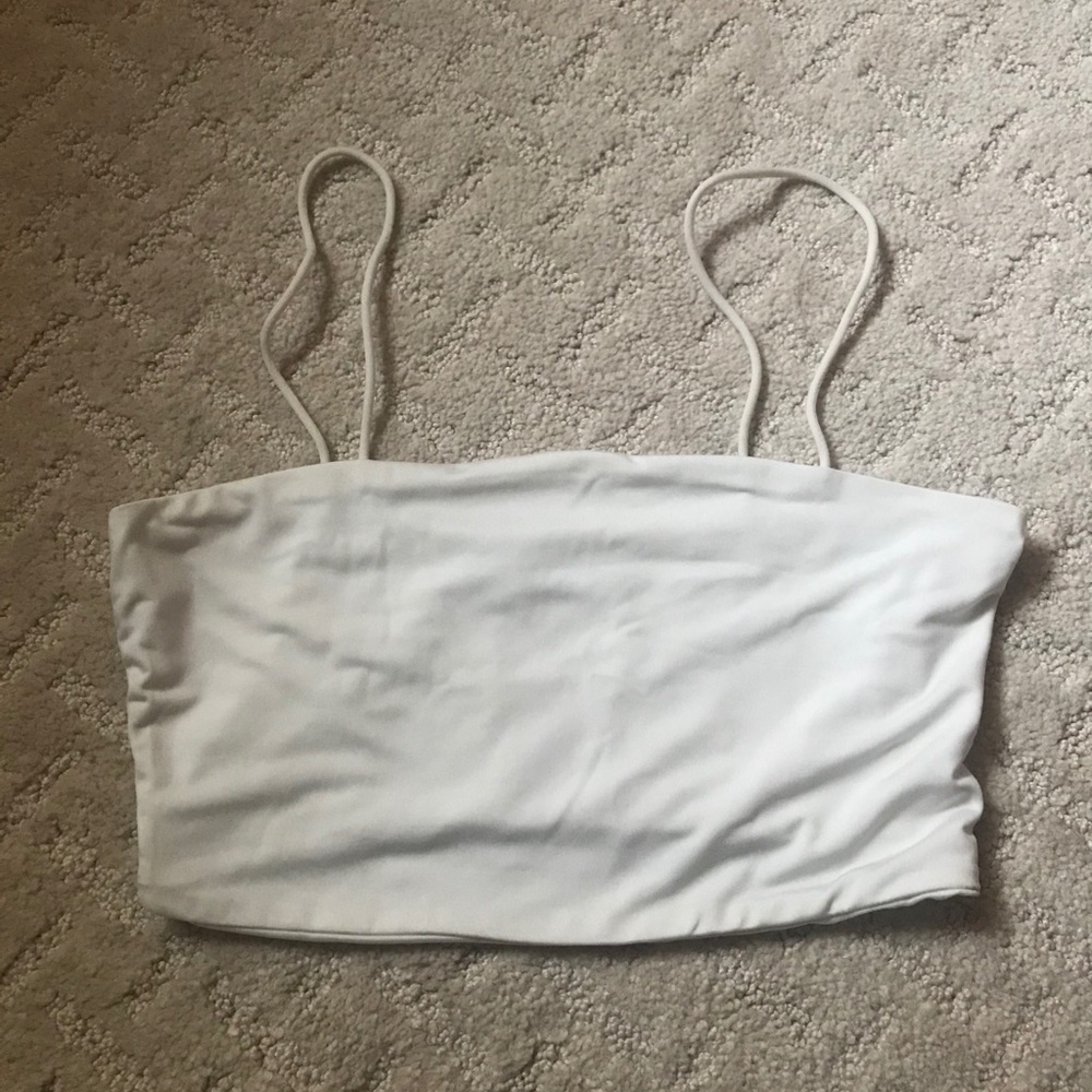 ❗️SOLD DO NOT BUY ❗️BASIC WHITE CROP TANK